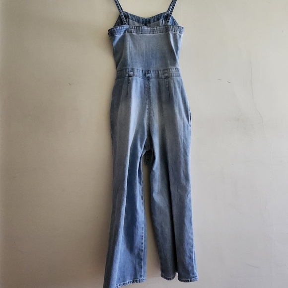 Adriano Goldshmeid Light Blue Distressed Denim Overalls Size XS - Picture 4 of 13